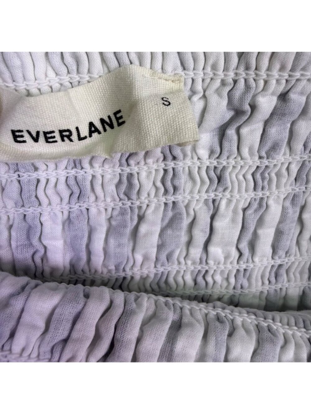 Everlane Womens White & Blue Cotton Striped Sleeveless Maxi Dress Organic Size S - Picture 4 of 6
